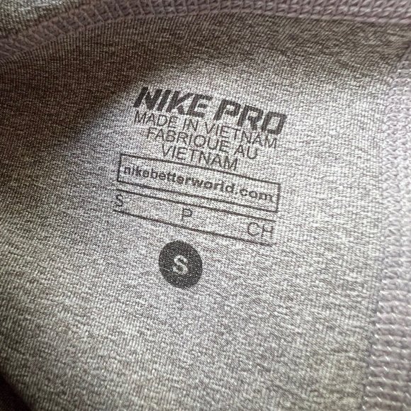 NIKE PRO DRI-FIT Women's Sz S Training Capri Cropped Tights Grey 589366-091 - Picture 6 of 7